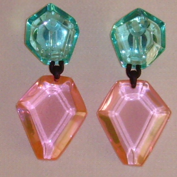 MONIES Gerda Lynggaard Lucite Dangle Earrings - NEW - Picture 6 of 14
